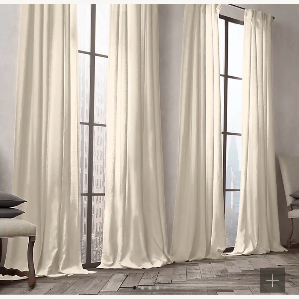 Restoration Hardware linen curtains